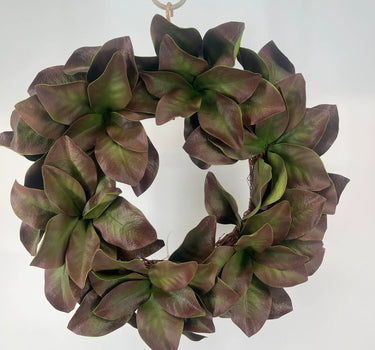 AmBest Magnolia Leaves Wreath Burgundy 28" - Silk