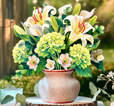 FreshCut Paper LLC Ivory & Sage Pop-up Greeting Card - Greeting Cards Merchandise