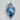 Supreme Glass Finial Ornament Blue 3x6" - Holiday Ornaments Merchandise