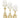 Deco Marché Gold Aluminum Metal Pillar Decorative Candle Holder - Candle Holders Merchandise