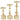 Deco Marché Gold Aluminum Metal Pillar Decorative Candle Holder - Candle Holders Merchandise