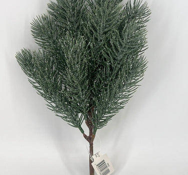 Le Fleur Frosted Pine Bush Green 12" - Artificial Shrubs Silk