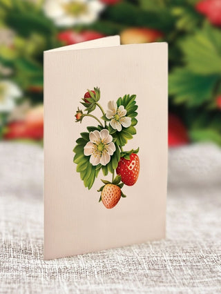 Strawberry Blossom Pop-Up Greeting Card