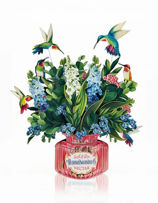 Hummingbird Oasis Pop-Up Greeting Card