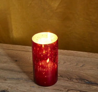 Accent Decor Red Lustrous Votive 3.75" x 7.75" - Candle Holders Merchandise