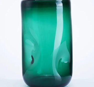 Diamond Star Green Glass Vase 5.9"D x 10.6"H - Vases Merchandise