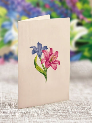 Mini Lillies & Lupines Pop-Up Greeting Card
