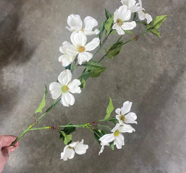 Supreme Dogwood Spray White 40" - Uncategorized Silk