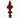 Supreme Glass Finial Ornament Red 12" - Holiday Ornaments Merchandise