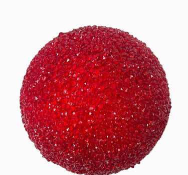 Supreme Beaded Ball Ornament Red 6"D - Holiday Ornaments Merchandise