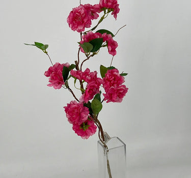 Le Fleur Cherry Blossom Spray Red 20" - Artificial Flowering Plants Silk