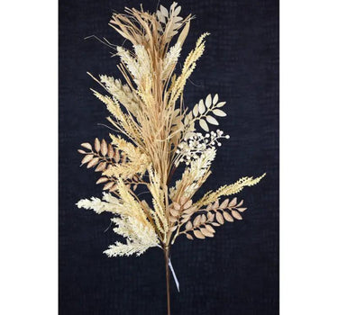 Grass Berry Leaves Spray 33-inch silk air freshener in beige cream tones