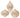 Gold beaded ornament set of 3, 4-inch Raz brand holiday ornaments