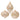 Gold beaded ornament set of 3, 4-inch Raz brand holiday ornaments