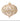 Gold beaded Christmas ornament, 4-inch Raz decor featuring white beads and crystal accents