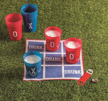 Mud Pie Flip Cup Tic Tac Toe Drinking Game - Drinking Games Merchandise