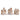 Raz lighted gingerbread house ornament set of 3, each 4.25 inches, warm glow from inside