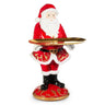 Santa Butler Figurine by Raz, 19.5in tall, red Santa suit with white fur trim, holding a gold tray