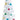 Raz bottle brush Christmas trees, white with multicolor ornaments; two trees, 13–16 in