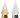 Lighted glitter water tree set, Raz, 2 Asst, 5in, clear glass trees with gold and silver bases