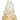 Lighted Glitter Water Tree 5-inch, two-piece set with star toppers and iridescent glass on gold and silver bases by Raz