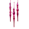 RAZ Pink Finial Ornament (Box of 3) 3 Asst 11" - Holiday Ornaments Merchandise