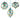 Ornament set by Raz: three blue iridescent glass ornaments with gold-leaf wrapping and pearl bead trim, 4–5.5 inches