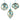 Ornament set by Raz: three blue iridescent glass ornaments with gold-leaf wrapping and pearl bead trim, 4–5.5 inches