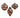 Ornate Gingerbread Ornament trio, 4-inch, brown with white icing scrollwork by Raz holiday ornaments