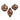 Ornate Gingerbread Ornament trio, 4-inch, brown with white icing scrollwork by Raz holiday ornaments