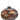 Ornate Gingerbread Ornament trio, 4-inch brown baubles with white icing patterns, Raz brand