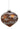 Ornate Gingerbread Ornament trio, 4-inch brown baubles with white icing patterns, Raz brand