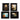 Spooky Nights mini gallery framed print set by Raz, four 6-inch Halloween art pieces in black frames