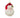 Santa head ornament 4-inch, red hat with white fur trim, glittery white beard, gold hanging string.