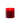 Raz glass red pillar candle, 6x6 in, in a red glass holder