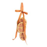 Iced Orange Slice Ornament by Raz, 5.5-inch hanging decoration with dried orange slices and orange ribbon