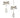 Jeweled bow ornament with crystal drop, Raz brand, silver-tone, 2-pack