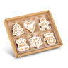 Mini gingerbread ornaments, 6 assorted designs, 2-inch size, Raz brand holiday ornaments