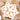Mini Gingerbread Ornament set, 6 assorted 2-inch brown cookies with white icing in a plastic tray