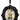 Beary Elegant Framed Ornament, black ornate oval frame with bear illustration, hangs by black ribbon, 6 inches