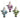 Raz Vintage Santa ornament trio, three assorted colors, 5.5-inch hanging holiday decorations
