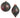 Plaid Ornament pair, 4–5 in; round ball and teardrop shapes in red-green-blue plaid with gold glitter and caps