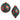 Plaid Ornament pair, Raz brand, 4–5 inches, red-green-blue plaid with gold glitter accents