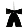 Black velvet bow ornament by Raz, 12.5 in hanging ribbon