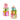 Stacked Packages Ornament pair by Raz, 4.5 in tall, shiny multicolor foil gift boxes with gold bows