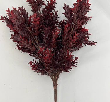 Le Fleur Tea Leaf Bush Red 16" - Artificial Non-Flowering Plants Silk