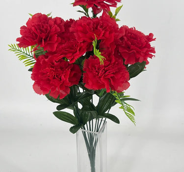 Fortune Carnation Bush Red 18” - Silk