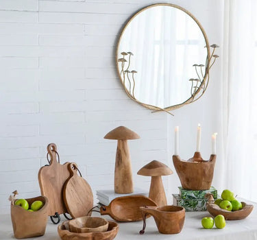 A&B Teak Mushroom Décor 15.5" - Large - Figurines Merchandise