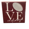 Sincere Surroundings Love Football Wood Block Sign - Indians 5 x 5” - Novelty Signs Art
