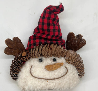 Max Silk Snowman w/ Reindeer Antlers 8" - Merchandise